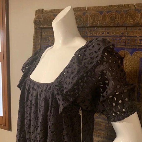 NWT Happy Nature Eyelet Dress / Charcoal - Med - Picture 3 of 8